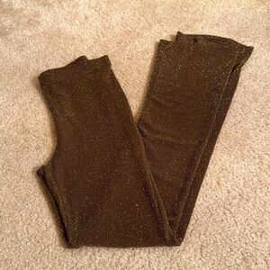 JUNIORS - 1990s Brown Glittery Pants - Size Small